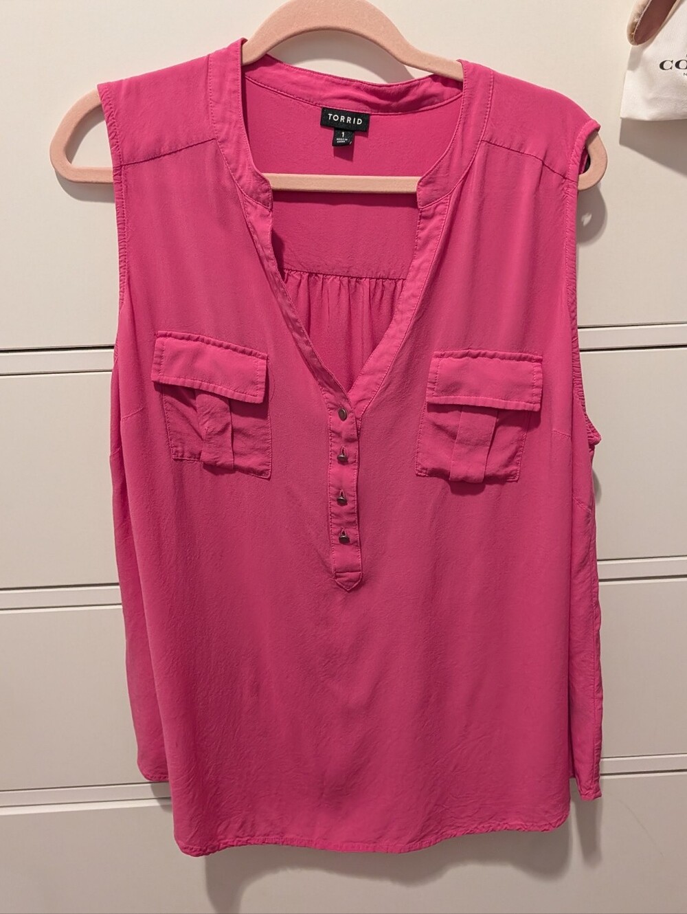 Torrid Fuscia Pink Sleeveless Top 1X